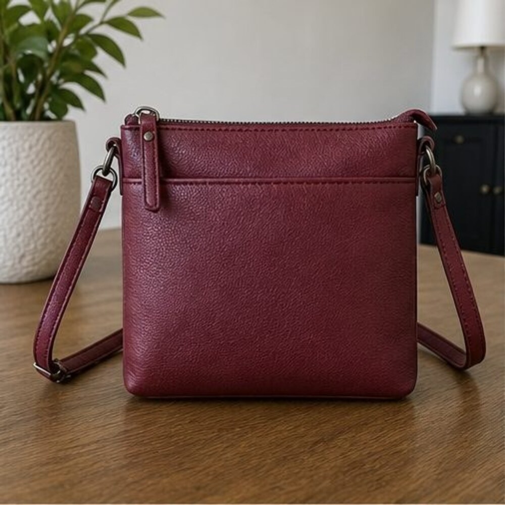 Espresso Suede Crossbody Bag